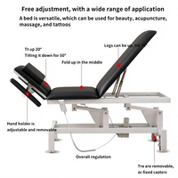 Table de traitement électrique portable à 2 moteurs, 2 sections, moderne, pour physiothérapie, orthopédie, traction lombaire/cervicale, salon, école