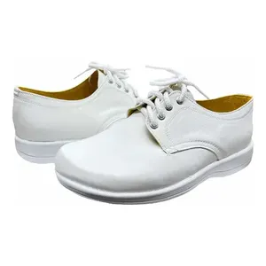 Chaussures décontractées pour hommes Angelina en cuir blanc, style marche, bout ovale, à lacets, semelle en caoutchouc, semelle intermédiaire en EVA, taille adulte 110 - Product Image 5
