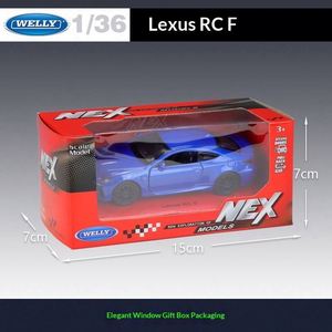 ของขวัญขายส่ง WELLY รถโมเดล Lexus RC F อัลลอยด์จำลอง ขนาด 1:36 ของเล่นแบบดึงถอยหลังสำหรับเด็ก ของสะสมขายส่งขนาดเล็ก - Product Image 4