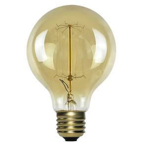 Ampoules <span class=keywords><strong>LED</strong></span> à <span class=keywords><strong>filament</strong></span> halogène en spirale ambre antique G-80 <span class=keywords><strong>40W</strong></span> 220V-240V - Product Image 6