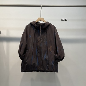 เสื้อแจ็คเก็ตมีฮู้ดแบบยูนิเซ็กซ์ ลายมัดย้อมสไตล์เรโทร ตกแต่งด้วยผ้าควิลท์ ทรงหลวม ใส่สบาย เหมาะสำหรับกิจกรรมกลางแจ้ง ฤดูใบไม้ร่วง รับผลิตแบบ OEM กันน้ำ - Product Image 3