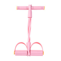 Bandas de Resistencia Elásticas de PVC de Alta Calidad con Pedal, 4 Tubos y 6 Tubos, Cuerda de Tracción Portátil para Abdominales