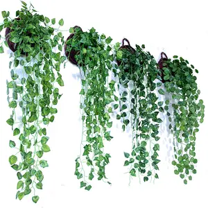 Plante artificielle feuilles en plastique lierre plafond rotin décoration Verdure guirlande vigne suspendue