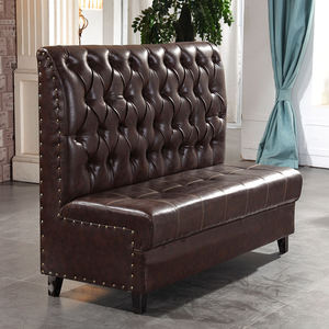 Ensemble de bar à manger minimaliste personnalisé avec canapé Lutin Table à cartes et chaise en cuir synthétique pour hôtels - Product Image 1