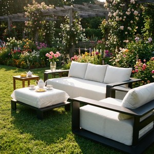 Ensemble de canapés de jardin de luxe, 1 place et 3 places - Product Image 5