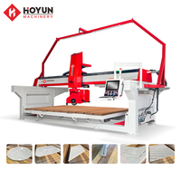 Hongyi CNC 5 axes + routeur marbre découpeuse Quartz tuile pierre pont scie pour granit