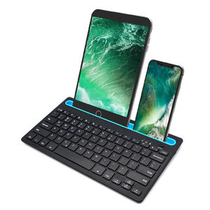 Portable Integrated <b>Stand</b> Rechargeable Ergonomic Standard 78 Keys Abs Bluetooth Wireless Keyboards <b>for</b> <b>Tablet</b> Pc - Product Image 1