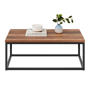 Tavolino da Caffè Multifunzionale con Piano in Legno Massello e Gambe in Metallo - Design Moderno per Soggiorno, Camera da Letto, Hotel e Uso Esterno - Product Image 2