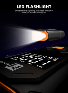 Kit de démarrage portable pour camion et voiture, batterie externe 12000 mAh, <span class=keywords><strong>booster</strong></span> de batterie haute performance, gonfleur de pneus 12V avec écran LCD - Product Image 6