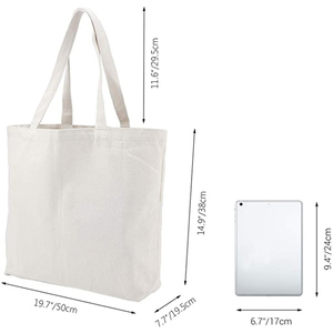 Sac d'épicerie écologique en coton, logo personnalisé imprimé, grand fourre-tout, pour shopping, écologique, nouvelle collection - Product Image 4