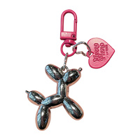 Porte-clés Chien Ballon Adorable pour Femmes et Filles, Accessoires pour Sacs et Clés de Voiture, Design Chien en Gelée, Breloques de Sac