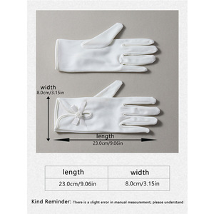 <span class=keywords><strong>Guanti</strong></span> da sposa piccolo fiocco bianco abito da sposa corto elegante abbinamento ornamenti accessori <span class=keywords><strong>per</strong></span> ragazze - Product Image 6