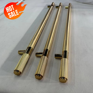 Poignée <span class=keywords><strong>de</strong></span> porte moderne <span class=keywords><strong>de</strong></span> luxe <span class=keywords><strong>en</strong></span> laiton massif doré pour hôtels et clubs, anti-traces <span class=keywords><strong>de</strong></span> doigts, à visser sur verre, quincaillerie haut <span class=keywords><strong>de</strong></span> gamme - Product Image 6