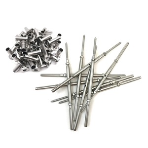 Fundas de Acero Inoxidable para Cables 1/8 5/32 3/16, Kit de Enrollamiento en Espiral para Barandillas, Accesorios de Ferretería para Protección de Cables de Acero para Barandillas - Product Image 1