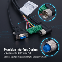 Cable de señal de par trenzado para comunicación de cámara industrial Gigabit RS232 con bloque de terminales DB9 hembra + RJ45 + 8 pines