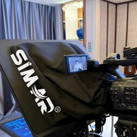 Simar Brand Layar Lipat Kaca Tempered Beamsplitter 19,5 Inci Teleprompter untuk Studio Live Streamer Pidato Wawancara Acara Talk Show