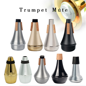 Sourdine de trompette légère en aluminium, silencieux d'entraînement droit en liège pour instrument de <span class=keywords><strong>jazz</strong></span>, idéal pour débutants - Product Image 1