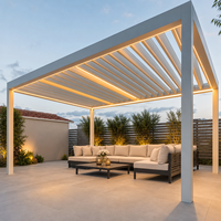 Pergola bioclimatique en aluminium sur mesure OEM ODM, toit à lames motorisé et étanche, terrasse de jardin, garantie 5 ans