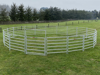 1.8m H X 2.1m L 6 Rail ovale 30x60mm Panneau de cour rond pour chevaux/stylo pour chevaux