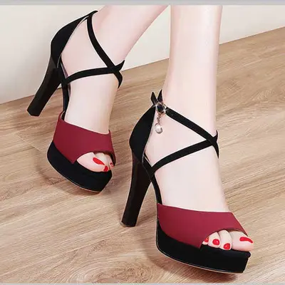 HLS169 summer new women buckle high heel fashion stiletto shoes ladies dress shoes