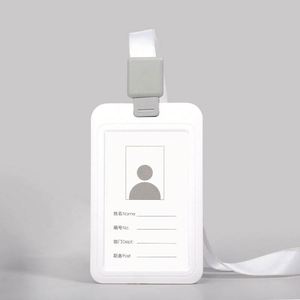 Custom Worker Id <b>Card</b> Holder Badge Lanyard Printed Logo <b>Card</b> Sleeve <b>Protector</b> with Retractable Rope - Product Image 1