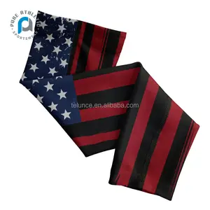 PURE Custom USA Flag Compression Sports Sleeves Arm Wholesale Elastic Volleyball Football Arm Sleeves With Logo Cycling Sleeves