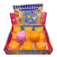 Jouets Squishy en Forme de Fromage Anti-Stress, Lot de 12 Pièces/Boîte, Jouets Sensoriels à Presser, Jouets de Décompression Squishies, Vente Chaude