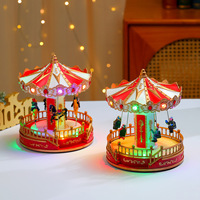 Nouvelle boîte à musique lumineuse de Noël avec décorations Trojanswing, cadeau