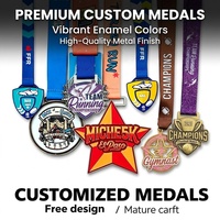 Médailles de sport personnalisées en alliage de zinc argenté, design économique, pour athlètes, coureurs, gagnants de football, avec rubans vierges