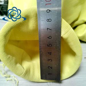 Manguito de aramida tejido de 80/90 mm de diámetro, resistente al calor, amarillo, para pista de rodillos de horno de vidrio - Product Image 2