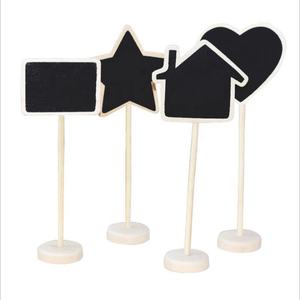 Precio barato Escuela Oficina Decoraciones Adornos de madera Pizarras Signos Mensaje DIY Madera Mini Pizarra - Product Image 6