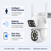 Caméra IP sans fil pour la sécurité domestique avec vision nocturne couleur 4MP IP65, Pan-Tilt PTZ, stockage cloud, garantie 1 an, utilisation en extérieur