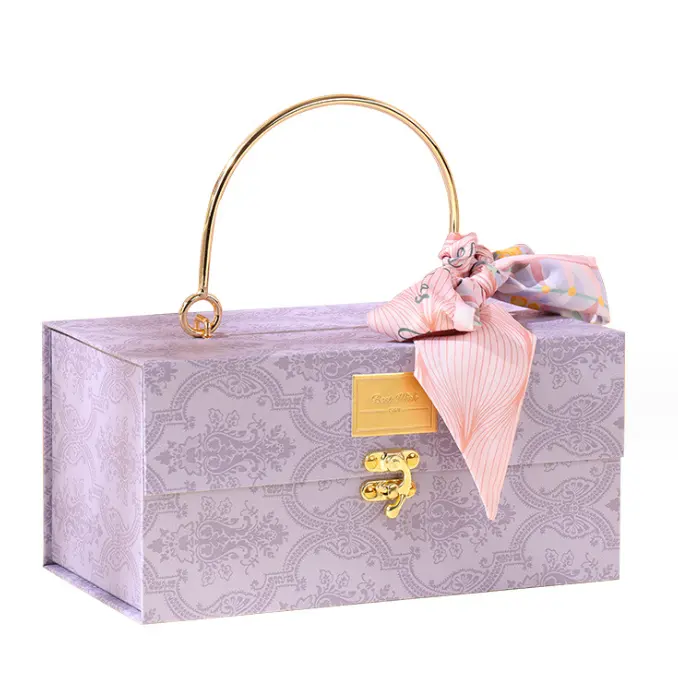 Conjunto de caja de papel de regalo de propuesta de dama de honor Premium de lujo Cajas de bolso de regalo de boda Embalaje con cinta