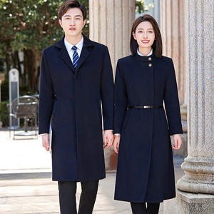 Cappotto Trench Unisex Lungo e Spesso con Colletto a Risvolto, Formale <span class=keywords><strong>da</strong></span> Ufficio, Monopetto, Invernale, per Reception, Salone di Bellezza, Gioielleria - Product Image 4