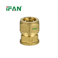 Raccord rapide égal en laiton et cuivre haute pression IFAN Factory Price, raccord de compression pour tuyaux, raccords PEX pour gaz