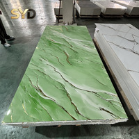 Panel Dinding PVC Motif Marmer Peru 2.5mm 3.0mm, Tahan Lembab, Tahan Api, Anti UV