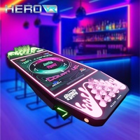 HEROVR Équipement de fête intelligent en acier inoxydable avec LED 16 couleurs, conception modulaire, jeu de Beer Pong multijoueur