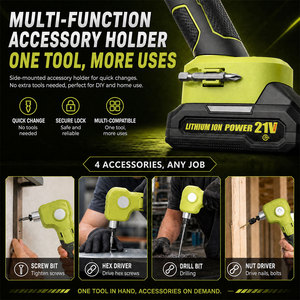 Pistolet à visser sans fil pour cloisons sèches, <span class=keywords><strong>cloueur</strong></span> automatique pour toiture, <span class=keywords><strong>marteau</strong></span> électrique, outil de pose domestique, fixation rapide pour le bricolage - Product Image 3