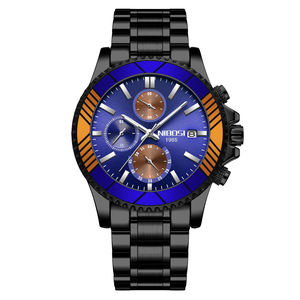 Reloj de pulsera de cuarzo NIBOSI 2553 para hombre, reloj deportivo de lujo de marca superior, resistente al agua, pantalla de fecha, nueva aleación de moda de 20mm para uso comercial - Product Image 2