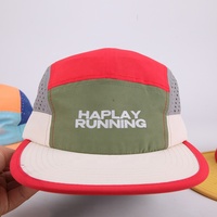 Gorra de 5 Paneles con Logotipo Personalizado, Visera Plana, Sin Estructura, Cierre a Presión, Gorra de Campamento con Orificios Cortados con Láser, Gorra de 5 Paneles para Niños con Tu Propio Logotipo