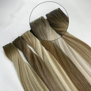 Extensiones <span class=keywords><strong>de</strong></span> Cabello Ruso <span class=keywords><strong>de</strong></span> Doble Trama <span class=keywords><strong>de</strong></span> Alta Calidad Ruili, Cabello Virgen <span class=keywords><strong>Invisible</strong></span> que se Puede Cortar para un Cabello Natural - Product Image 4