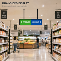 Alışveriş Merkezi Lobisi Çift Ekranlı Çift Taraflı Uzatılmış Bar LCD Ekran Asılı Reklam Ekranı Ultra İnce WiFi Android