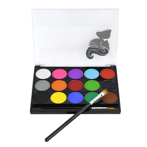 Paleta de Pintura Facial y Corporal a Base de Agua de 15 Colores, Lavable, Fluorescente, Kit de Maquillaje para Festivales - Product Image 3