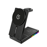 Estación de Carga Inalámbrica 3 en 1 para Múltiples Dispositivos, Soporte Magnético Plegable, Cargador Inalámbrico LED Rápido y Portátil para Phone17
