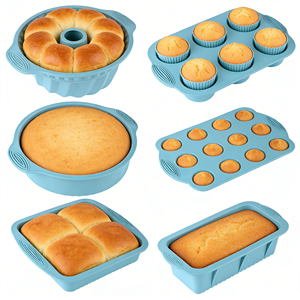 6 Modelos de Moldes de Silicona para Pasteles, Resistentes a Altas Temperaturas, Aptos para Horno, para Repostería y Elaboración de Tostadas - Product Image 1