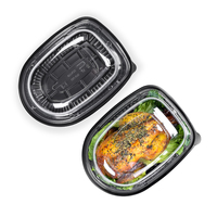 Sunzza emballage à emporter récipient en plastique PP jetable transparent de qualité alimentaire boîte à poulet grillé pour poulet grillé