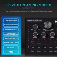 Carte son V12 d'occasion en gros, mixeur interne 2 canaux en métal pour téléphone portable et PC, idéal pour le chant en direct sur YouTube