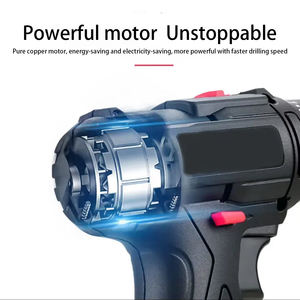 Taladro Eléctrico Inalámbrico de 20V, Sin Escobillas, de Velocidad Variable, Herramienta Eléctrica Multifuncional <span class=keywords><strong>para</strong></span> Bricolaje, Taller, Aficionados, con Juego de Brocas - Product Image 5