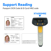 XT6202MRZ Wireless BT Passport ID Card MRZ Reader OCR Handheld Barcode Scanner pour Airport Duty-Free Stores