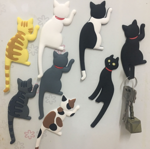 Cute Cat Promotional Gifts Fashion Soft <strong>Rubber</strong> Kawaii Cartoon Animal Design Refrigerator Magnetic Sticker PVC Fridge <strong>Magnet</strong> - Product Image 2
